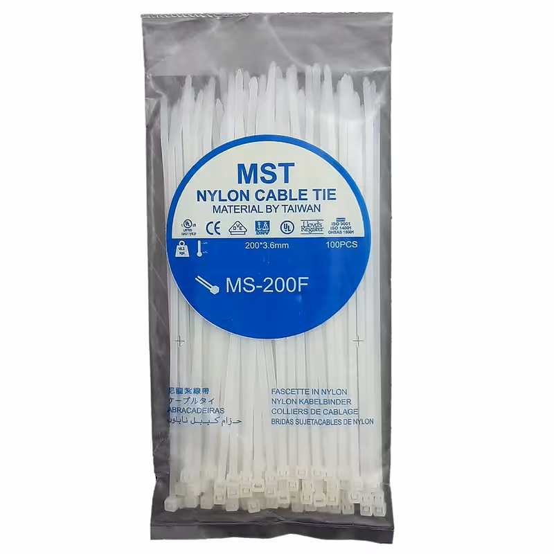 بست کمربندی پلاستیکی 20 سانتی متری پک 10 عددی