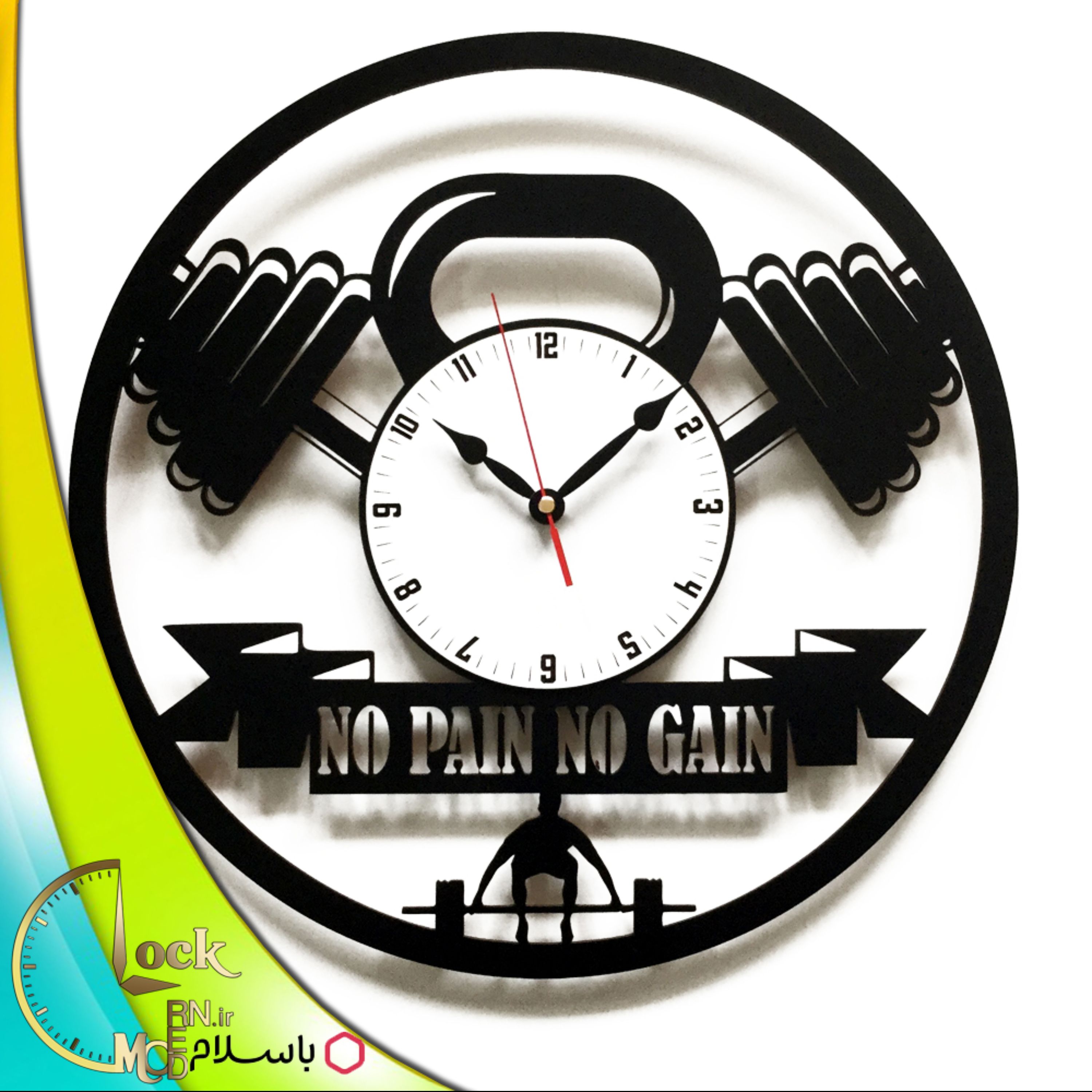ساعت دیواری طرح بدنسازی کد 27 (پس کرایه)