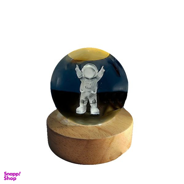 چراغ خواب طرح گوی کریستال مدل فضانورد کد JIMI110
