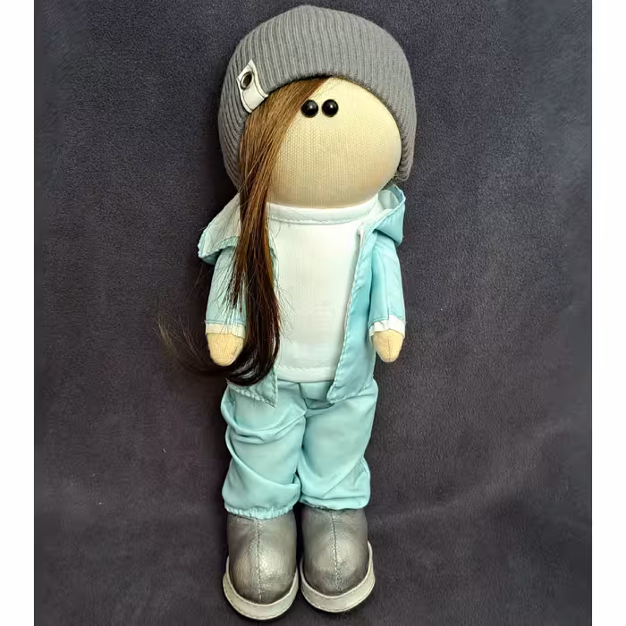 عروسک روسی دختر  کلاه بافت دار