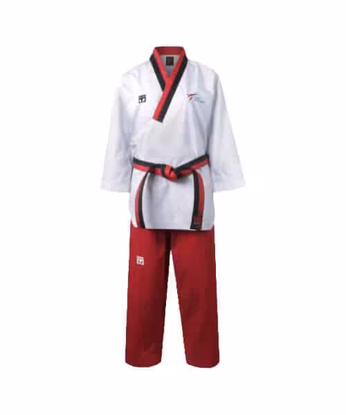 لباس تکواندو پومسه  دخترانه طرح MOTO