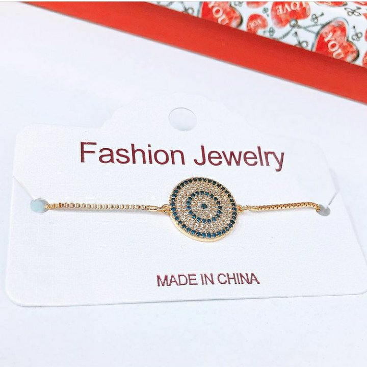 دستبند کراواتی طرح چشم نظر2.سایز بزرگ