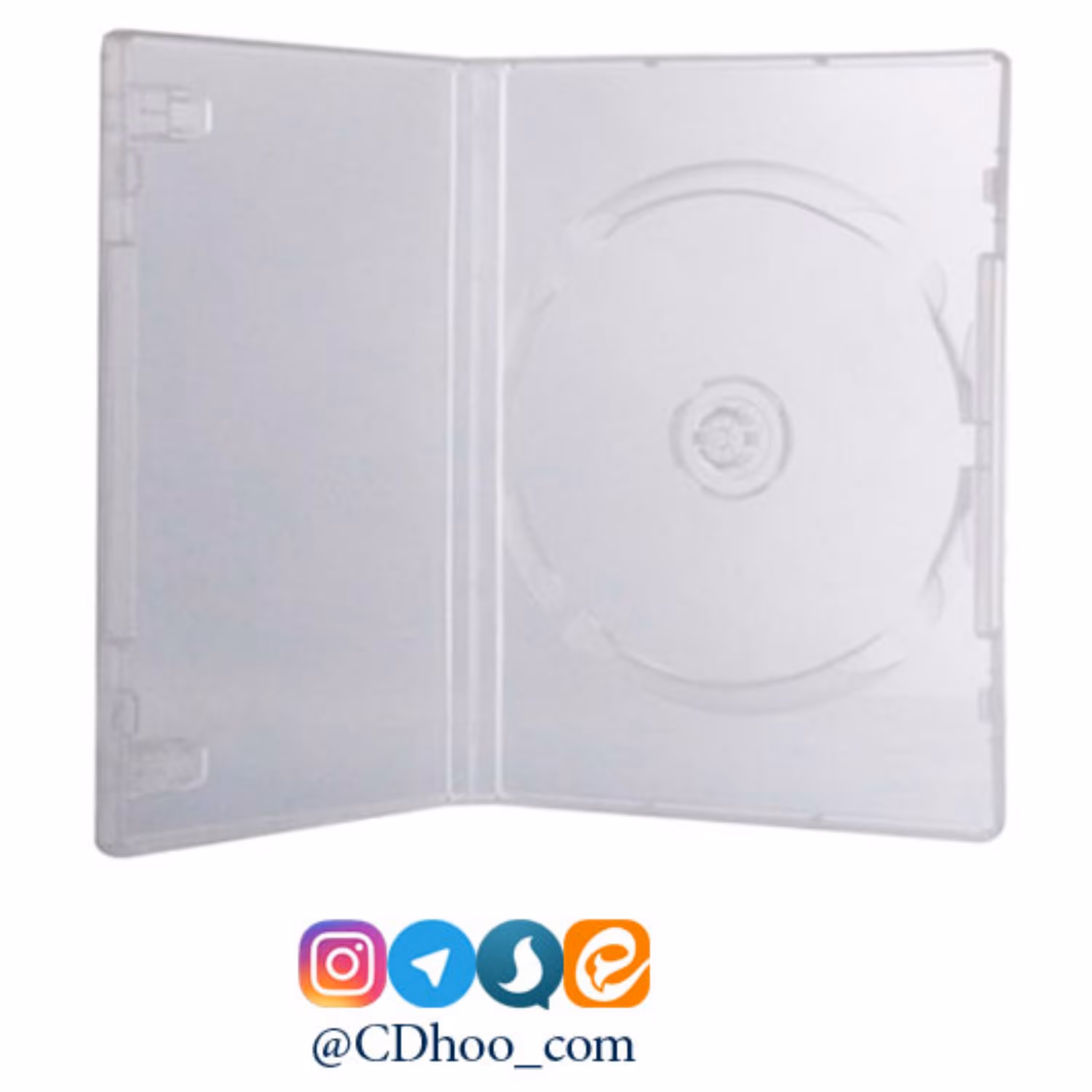 قاب DVD - تک - سفید شفاف - 14 میلی متری - بسته 10 عددی