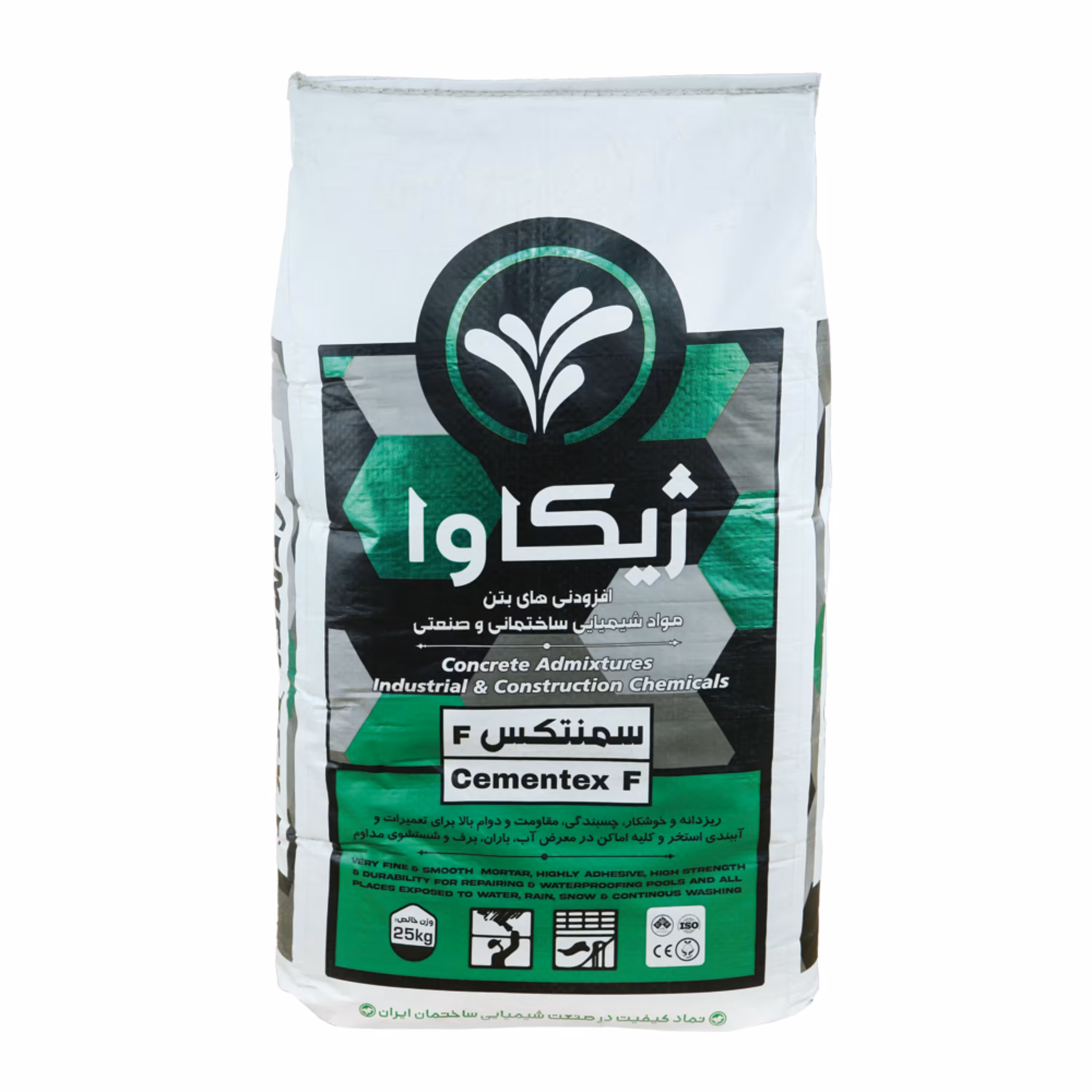نانوسمنتکسF ژیکاوا - Cementex F (خاکستری-25کیلوگرم)ارسال بابری پس  کرایه