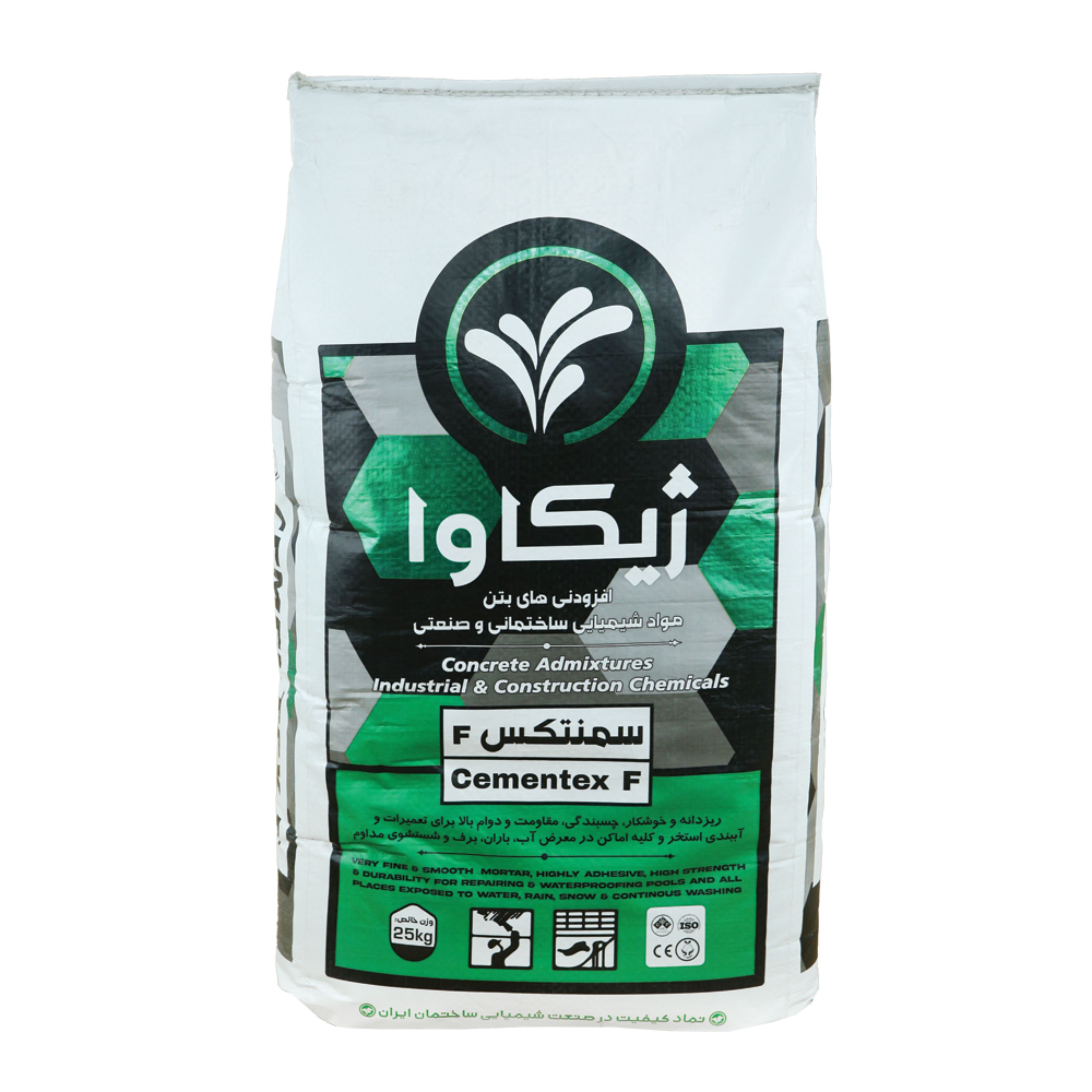 نانوسمنتکسF ژیکاوا - Cementex F (خاکستری-25کیلوگرم)ارسال بابری پس کرایه