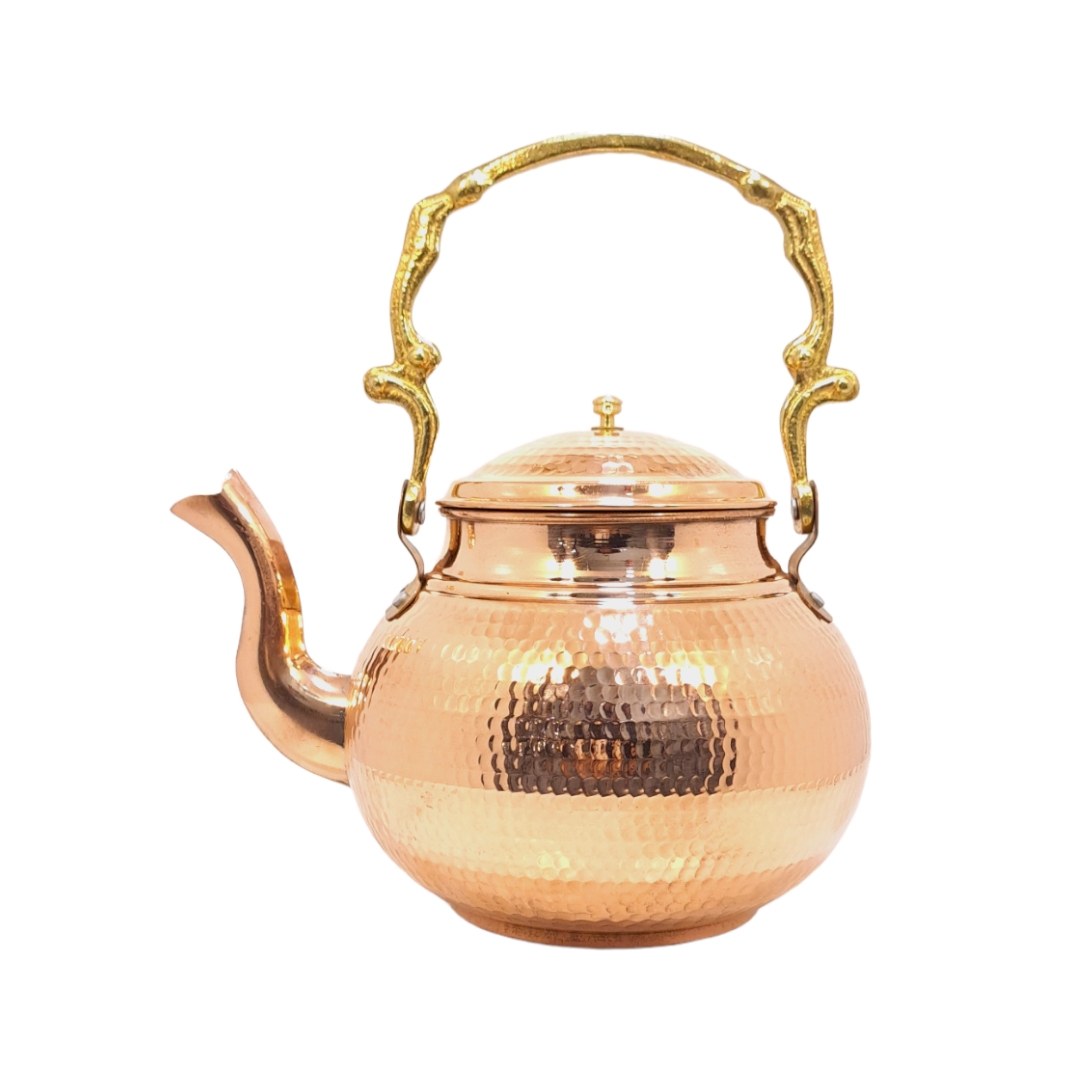 کتری مسی دسته برنجی دو لیتری کد1013