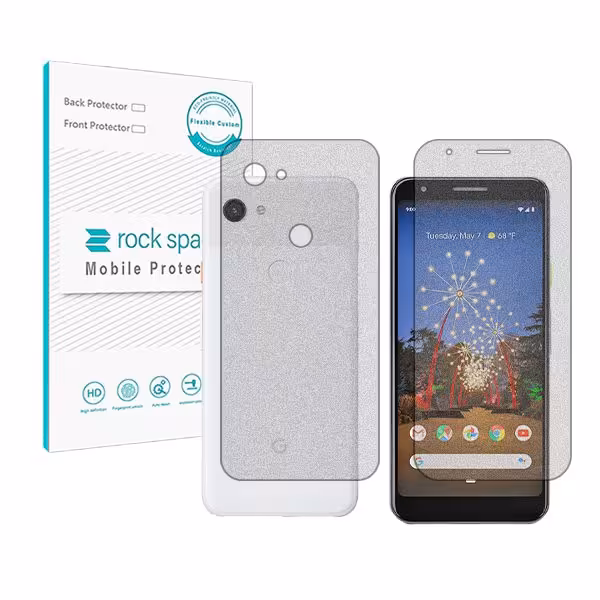 گلس صفحه نمایش و پشت گوشی گوگل Pixel 3a XL مدل نانو هیدروژل گیمینگ برند راک اسپیس کدss