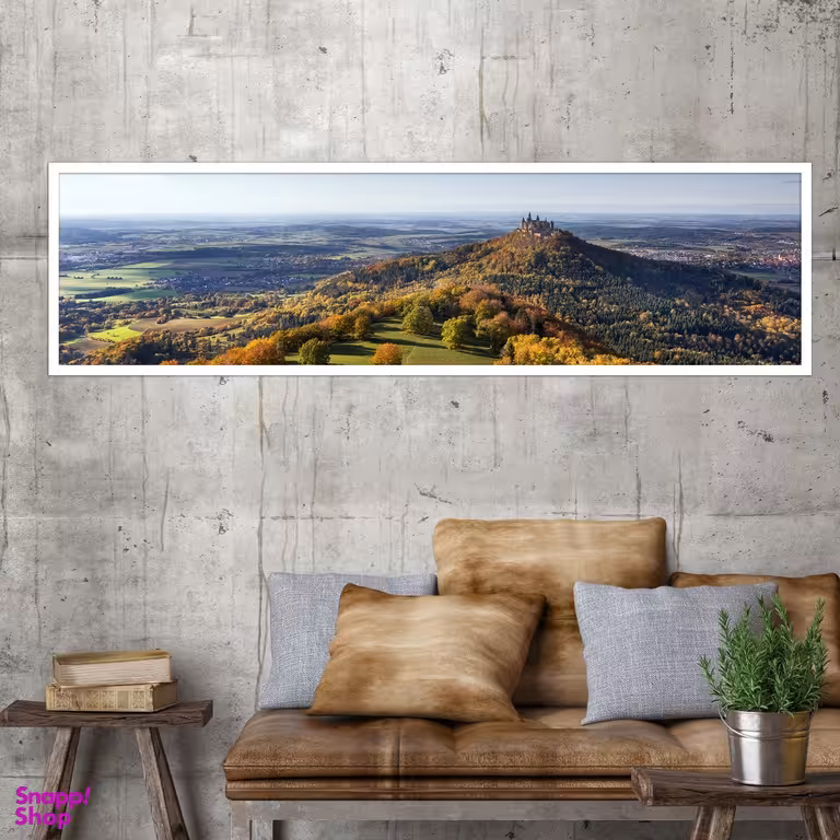 تابلو بکلیت طرح منظره قلعه کوهستانی مدل کشیده W-7555