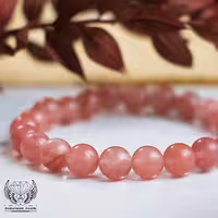  دستبند سنگ چری کوارتز یا کوارتز سرخ اصل