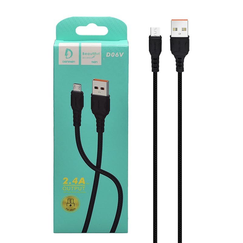 کابل شارژ MicroUSB دنمنD06V طول 1 متر