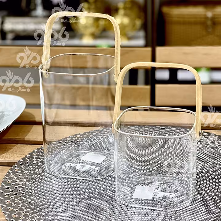 یخدان پیرکس دسته بامبو ساده