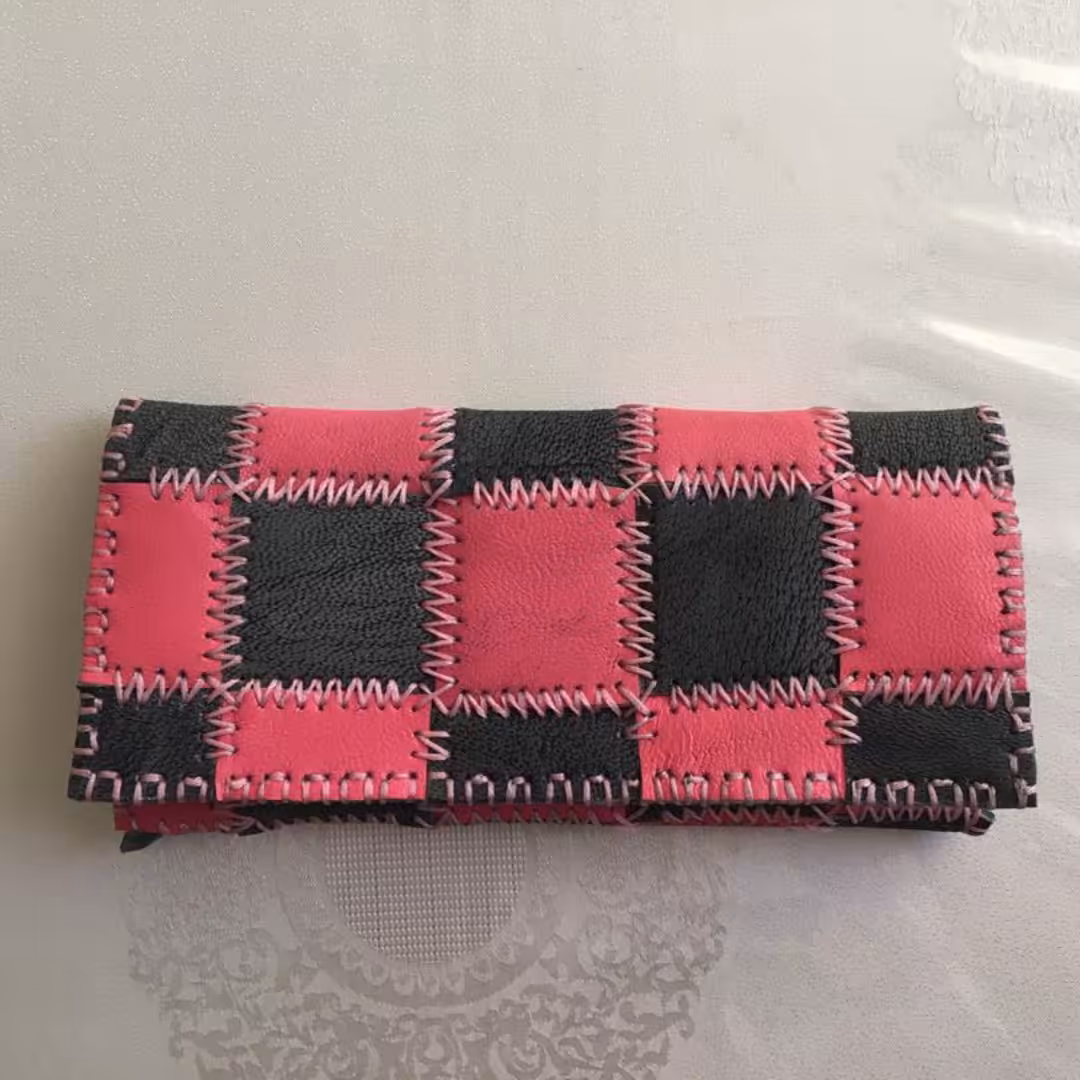 کیف پول سه لت چهل تیکه چرم دست دوز (چرم طبیعی)