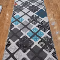 کناره گلیم ماشینی کاشان  زمینه طوسی ( نقره ای )  سایز  120 در 220 سانتی متر ، گلیم راهرویی (هزینه ارسال با مشتری)