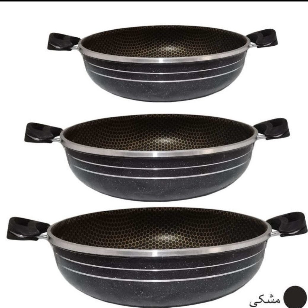 ماهیتابه 3 تایی داخل زنبوری