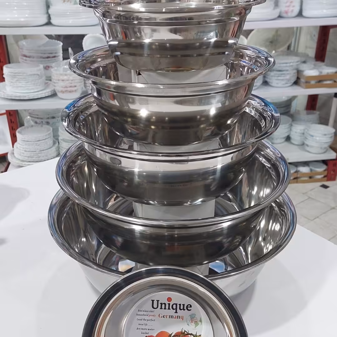 سرویس لگن 6 پارچه استیل یونیک حک شده