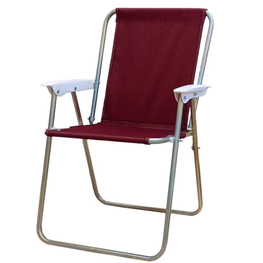 صندلی مسافرتی تاشو برزنتی مناسب کمپینگ با حمل بسیار آسان  7 فنره 