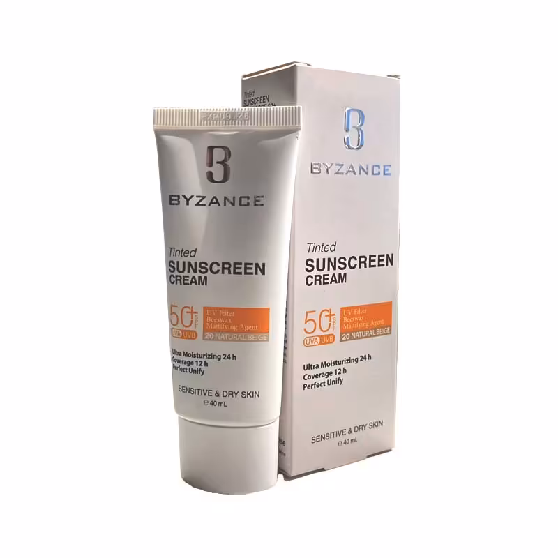 خرید و قیمت | ضدآفتاب Spf 50 بیزانس مناسب پوست خشک حجم 40 میل