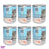 کنسرو گربه شهرپت مدل Chicken And Fish وزن 400 گرم بسته 6 عددی