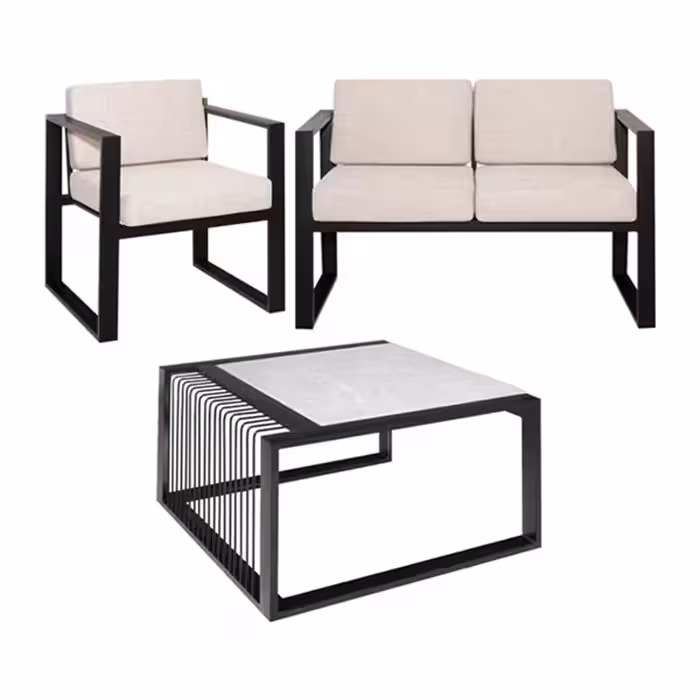 نیم ست اداری 4 نفره بامو مدل f10 به همراه جلو مبلی