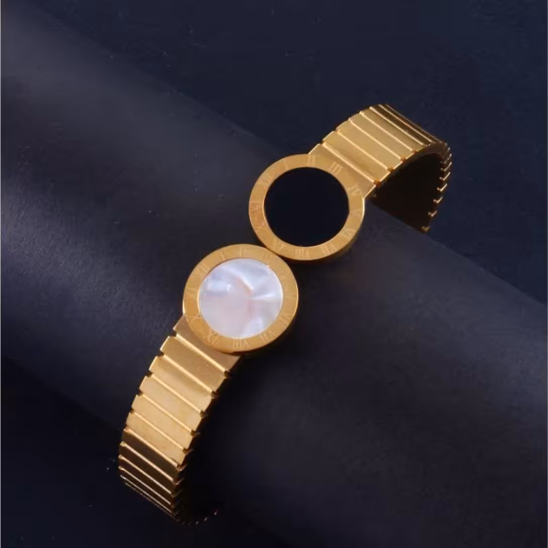 دستبند استیل 2 پلاک کارتیر بند استیل فنری 