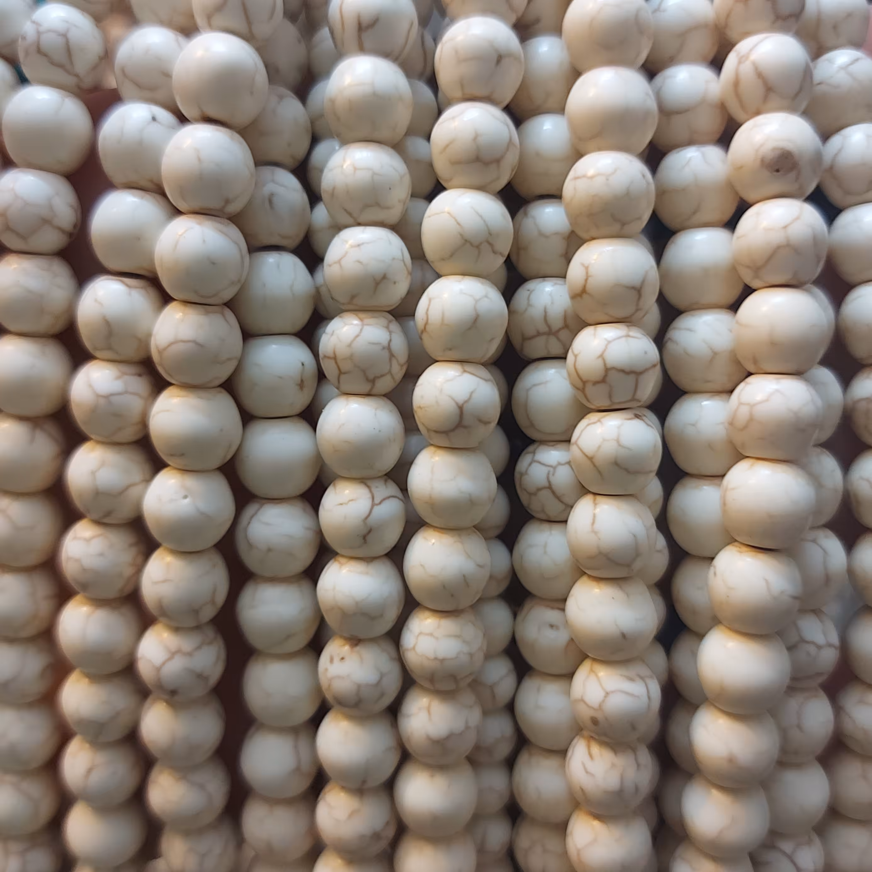 فیروزه سنتزی سفید سایز 8 میل 