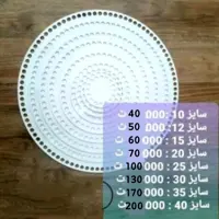 کفی پلکسی خارجی سفید قابل شستشو مدل گرد یا دایره با کیفیت عالی در سایزهای مختلف