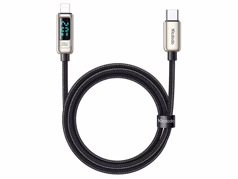 کابل هوشمند تایپ سی به لایتنینگ مک دودو Mcdodo CA-8810 Digital Pro Type-C To Lightning Cable 1.2m نقره ای