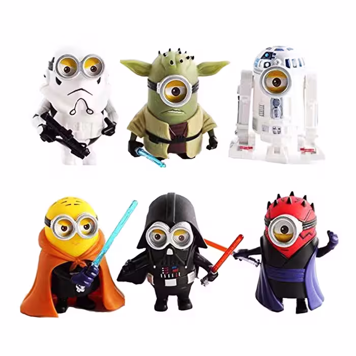 اکشن فیگور طرح minion star wars کد0003 مجموعه 6 عددی