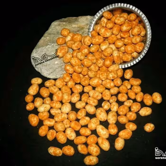 بادام زمینی روکشدار با طعم فلفلی در بسته بندی 750 گرمی