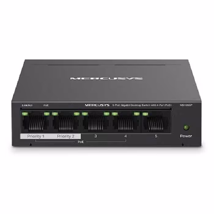 سوییچ 5 پورت گیگابیت و PoE مرکوسیس MS105GP