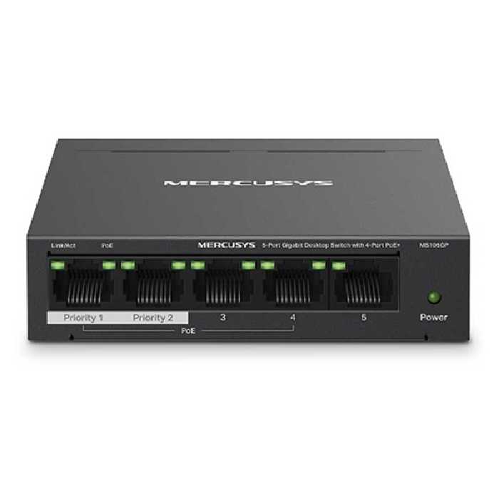 سوییچ 5 پورت گیگابیت و PoE مرکوسیس MS105GP