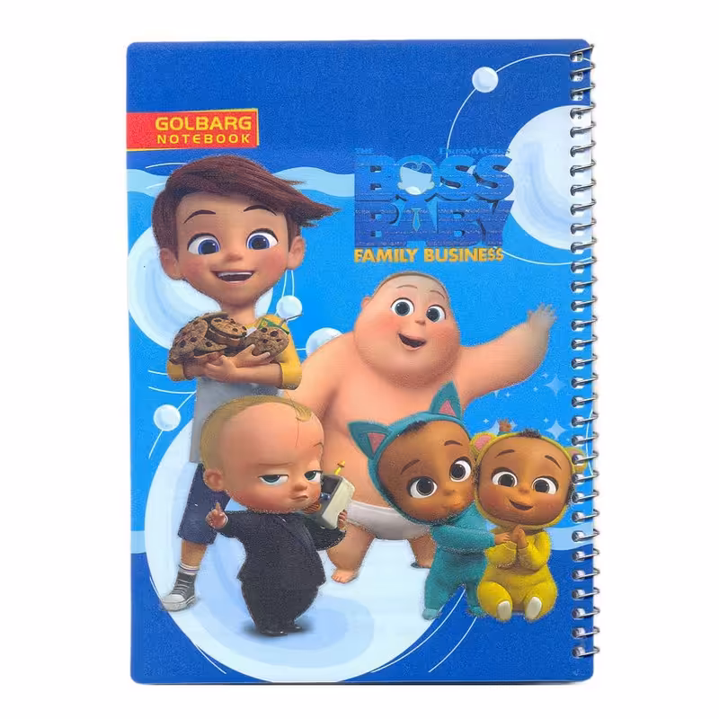 دفتر مشق 50 برگ گلبرگ طرح بچه رئیس کد 626