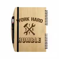 دفتر چوبی خودکاردار  بنی دکو مدل 02  - مناسب تبلیغات و هدیه با طرح اختصاصی