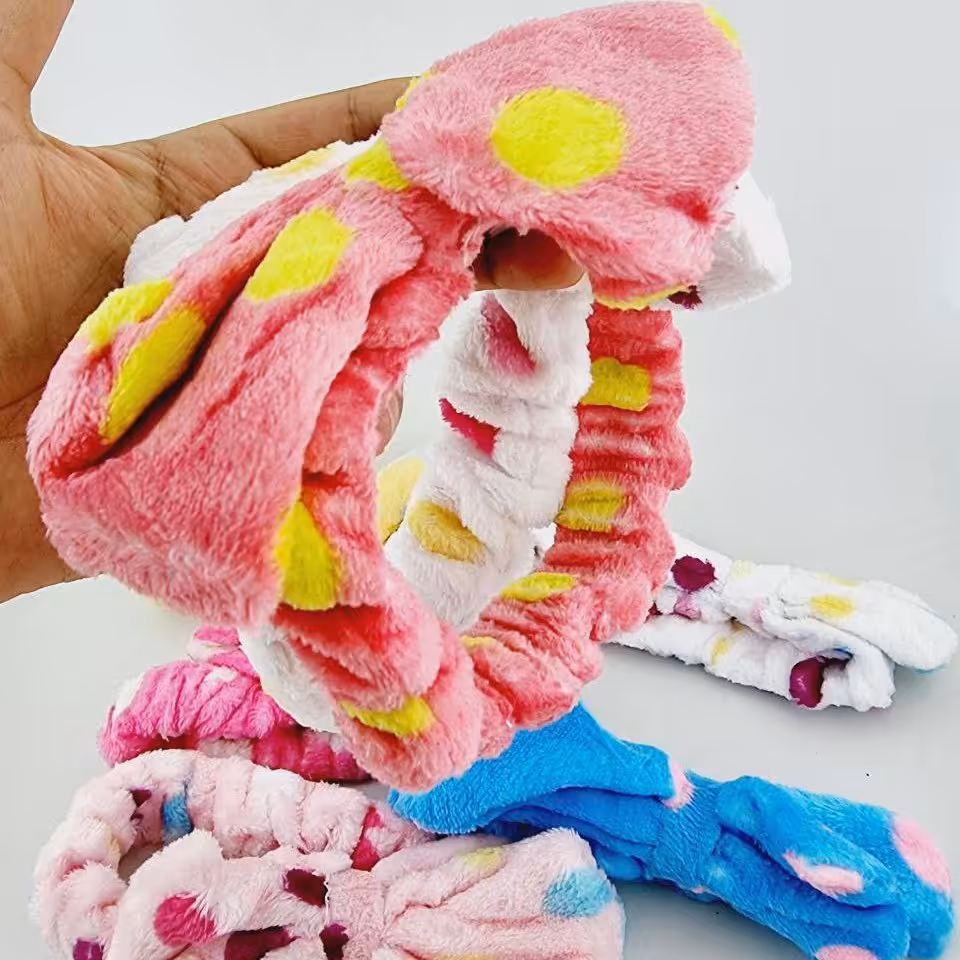 هد بند ارایشی خالخالی پاپیونی /ابزار ارایشی/ارایش صورت