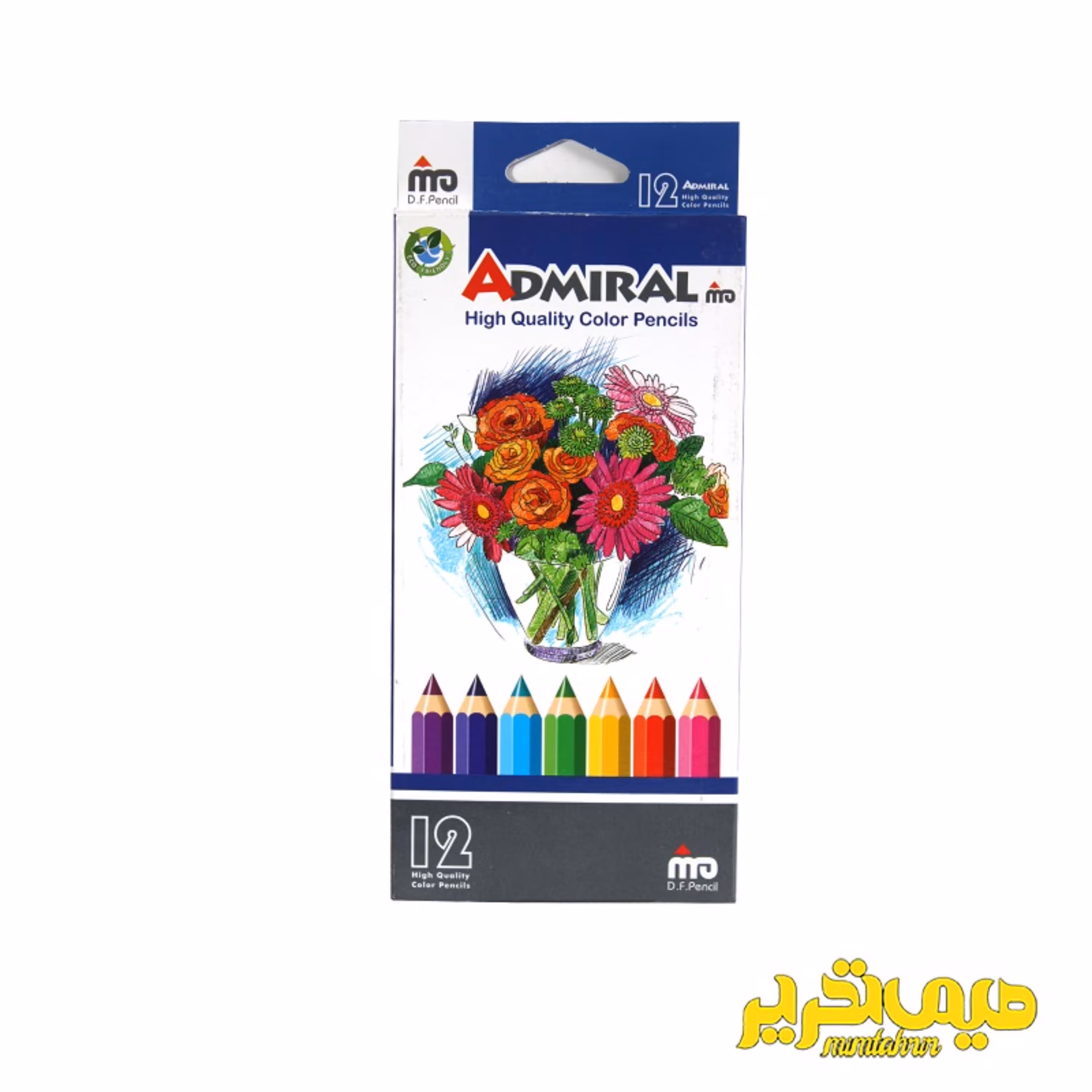 مداد رنگی 12 مقوایی ادمیرال