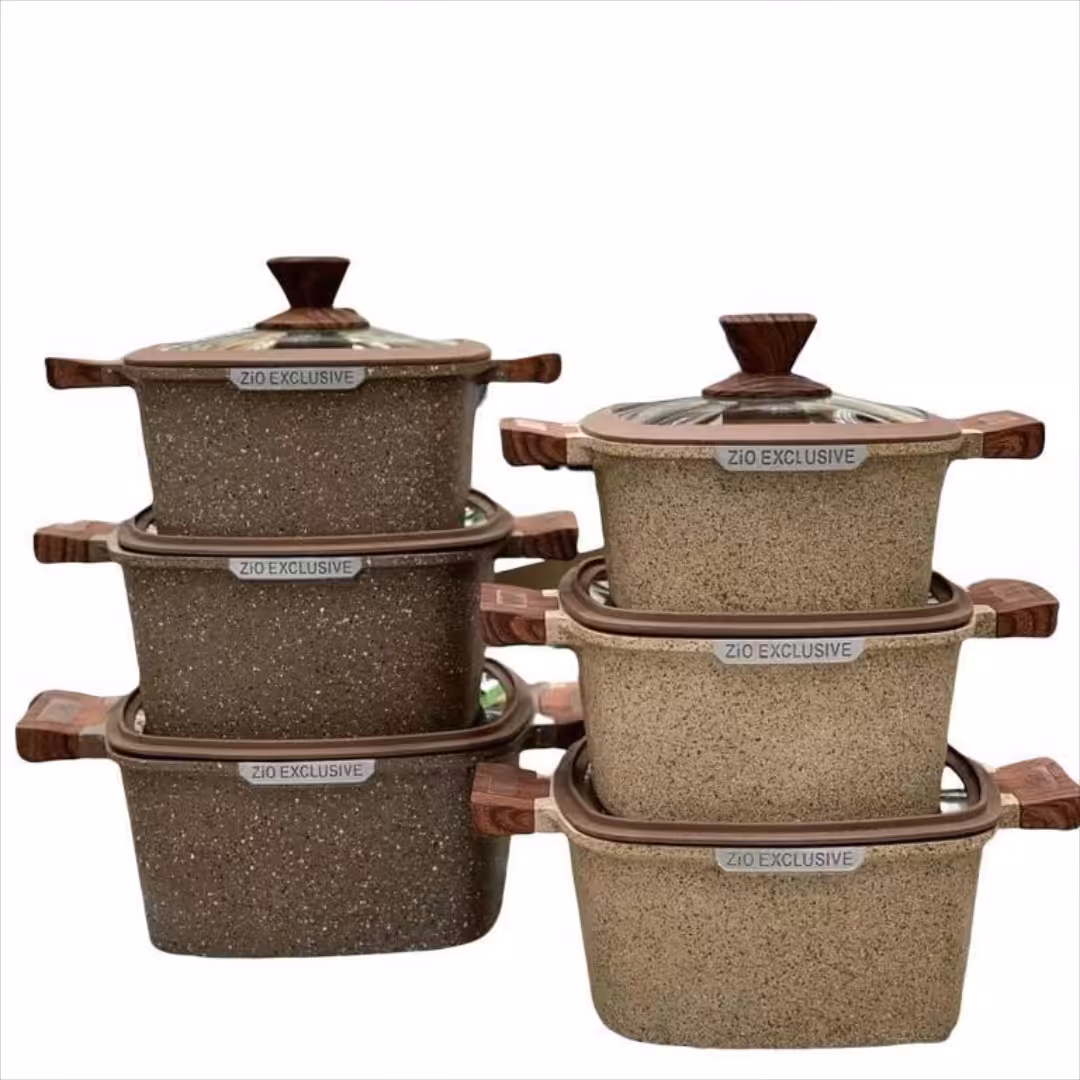 سرویس قابلمه 6 پارچه مربع برند ZIO کد 203