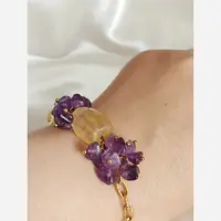 دستبند سنگ سیترین زنانه اصل شاران 