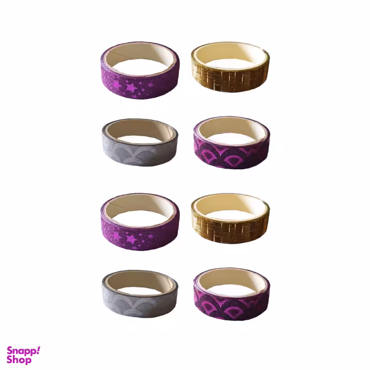 چسب نواری مدل اکلیلی عرض 1 سانتی متر مجموعه 8 عددی