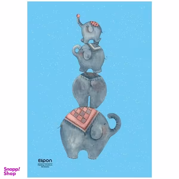 دفتر نقاشی 40 برگ الیپون کد 2531573