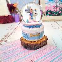 گوی موزیکال پمپی دختر تک شاخ سوار 