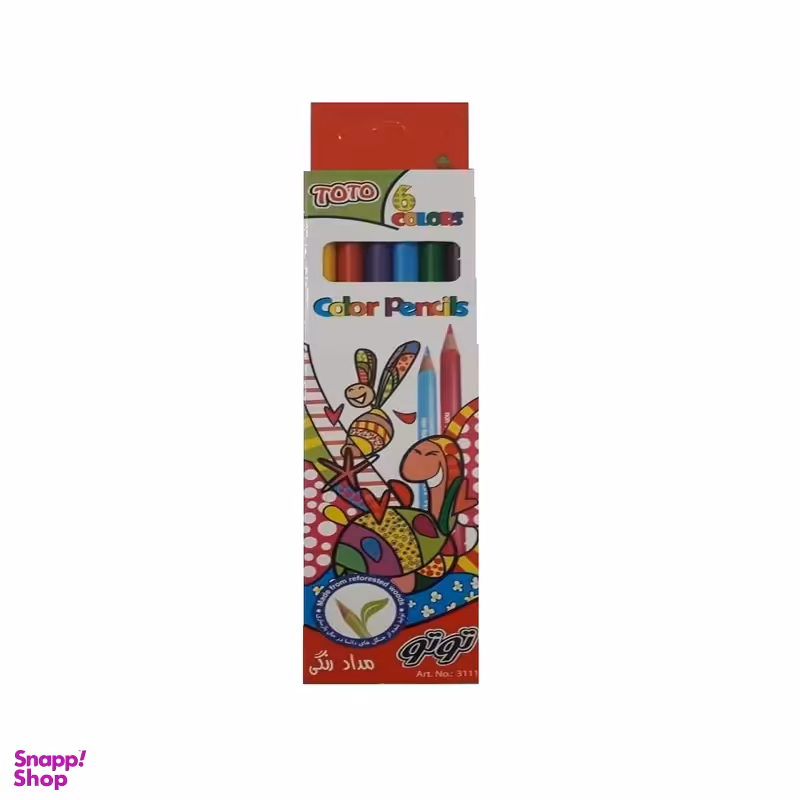 مداد رنگی 6 رنگ توتو کد 698