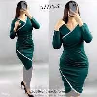 پیراهن مهمانی زنانه کرپ غواصی مدل تونیک مجلسی راحیل