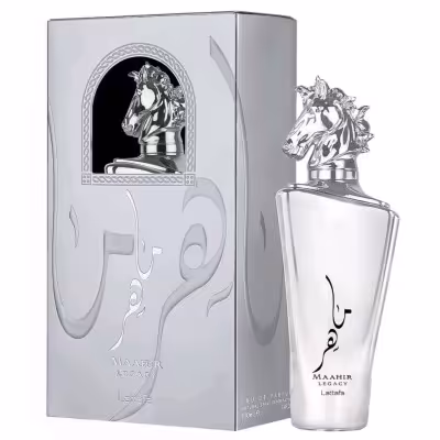 عطر ادکلن لطافه ماهر لگاسی نقره ای Lattafa Maahir Legacy