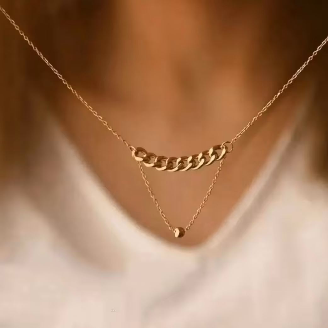  گردنبند زنجیر و کارتیر استیل