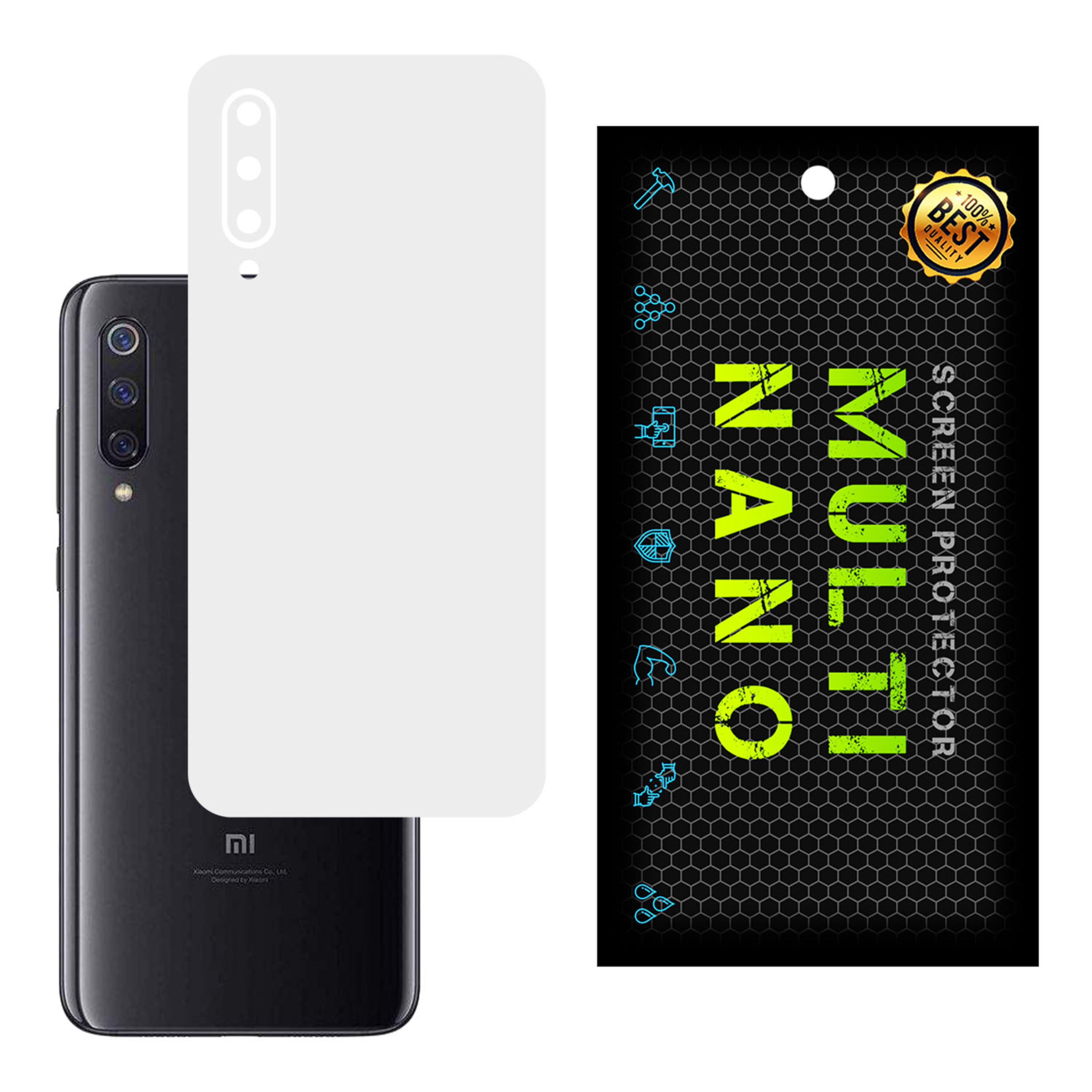 برچسب پوششی MultiNano مدل X-F1M- White برای پشت موبایل شیامی Mi 9