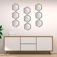 آینه شش ضلعی ( 9 تکه) 