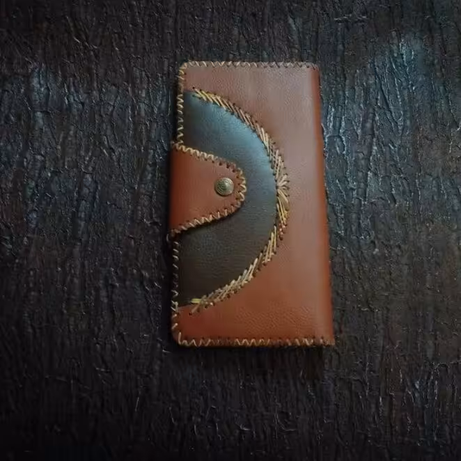 کیف پول چرم دستدوز کد74 14