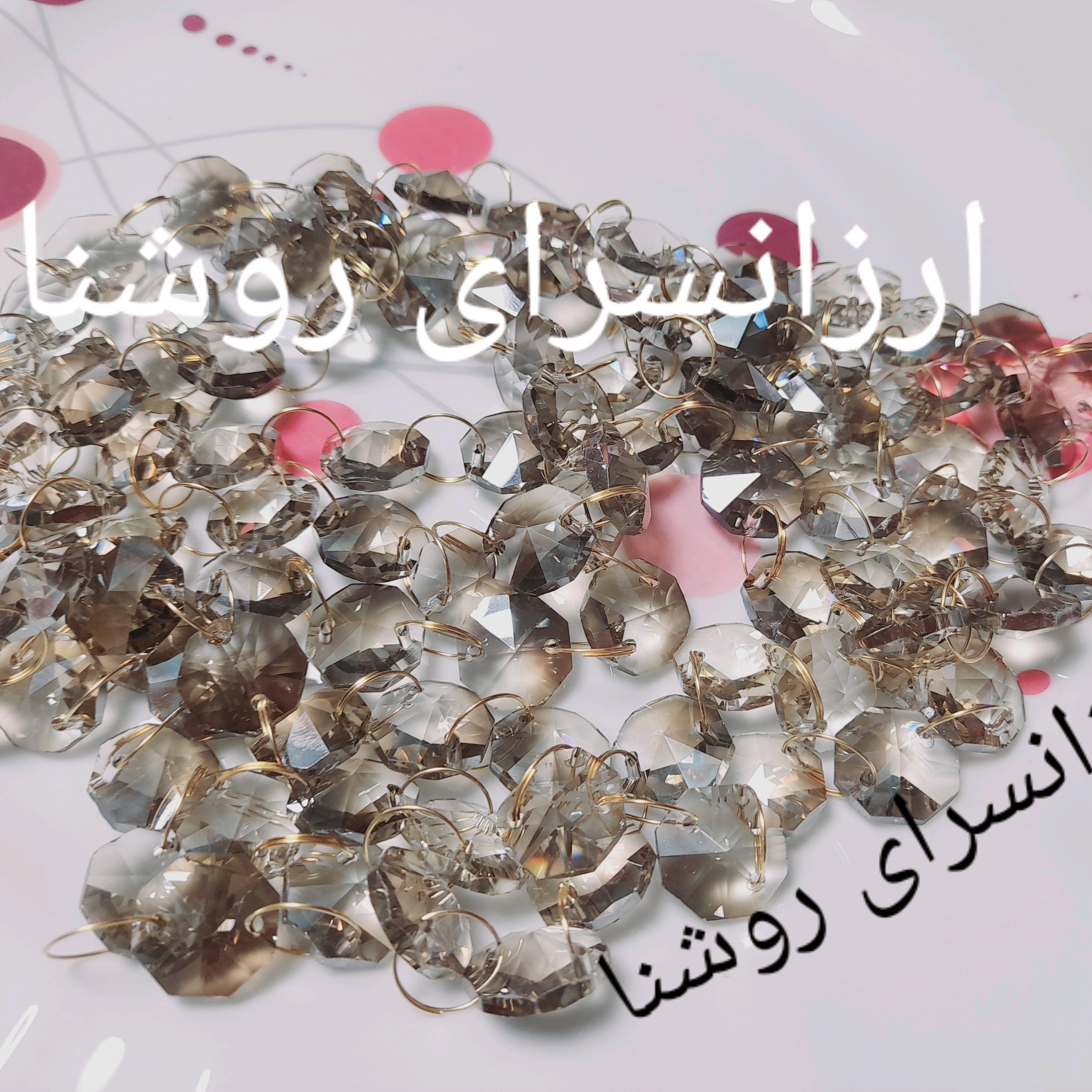 کریستال لوستر شامپاین منا سب برای پرده کریستال و لوستر درجه یک شیشه ای