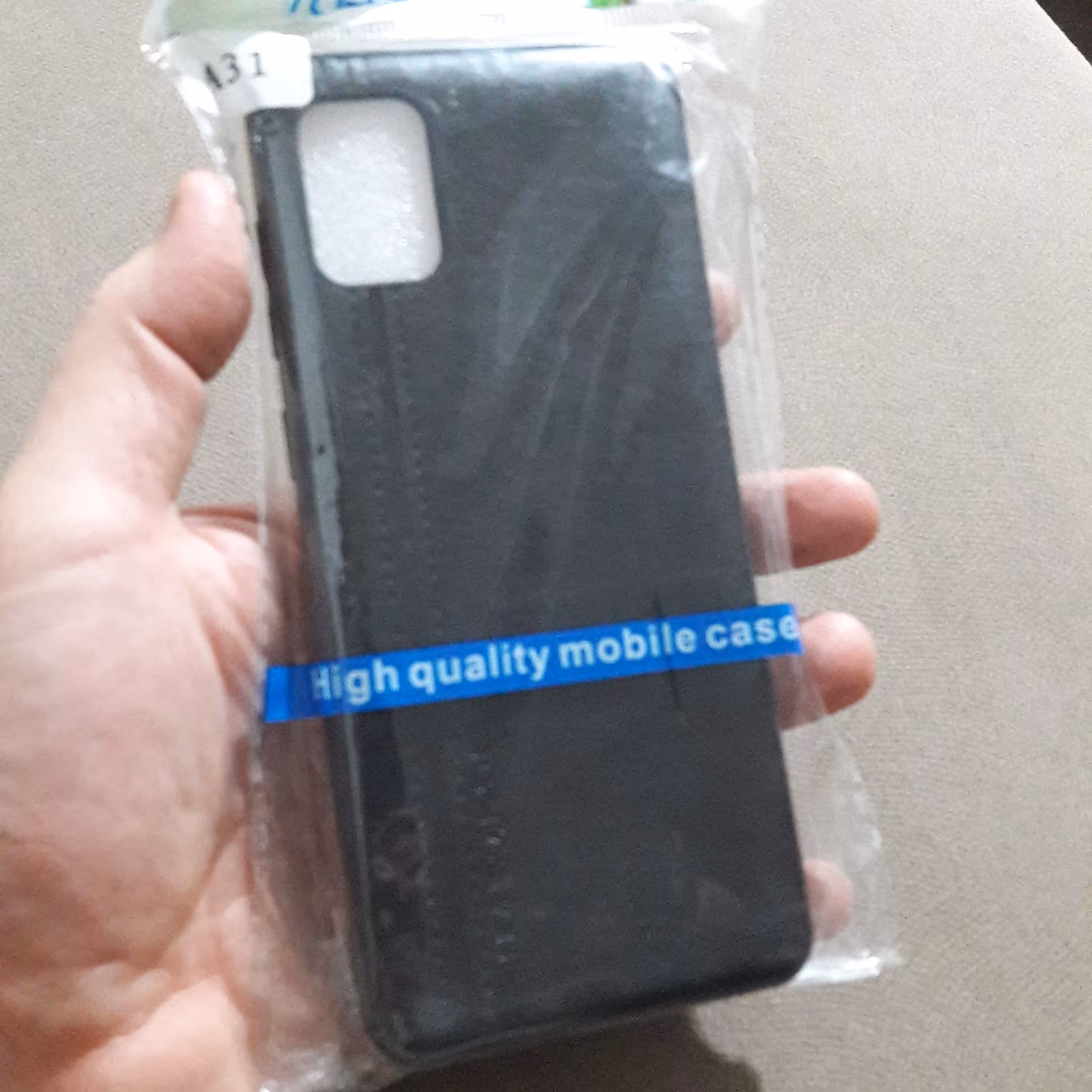 قاب ژله ای چرمی مشکی سامسونگA31