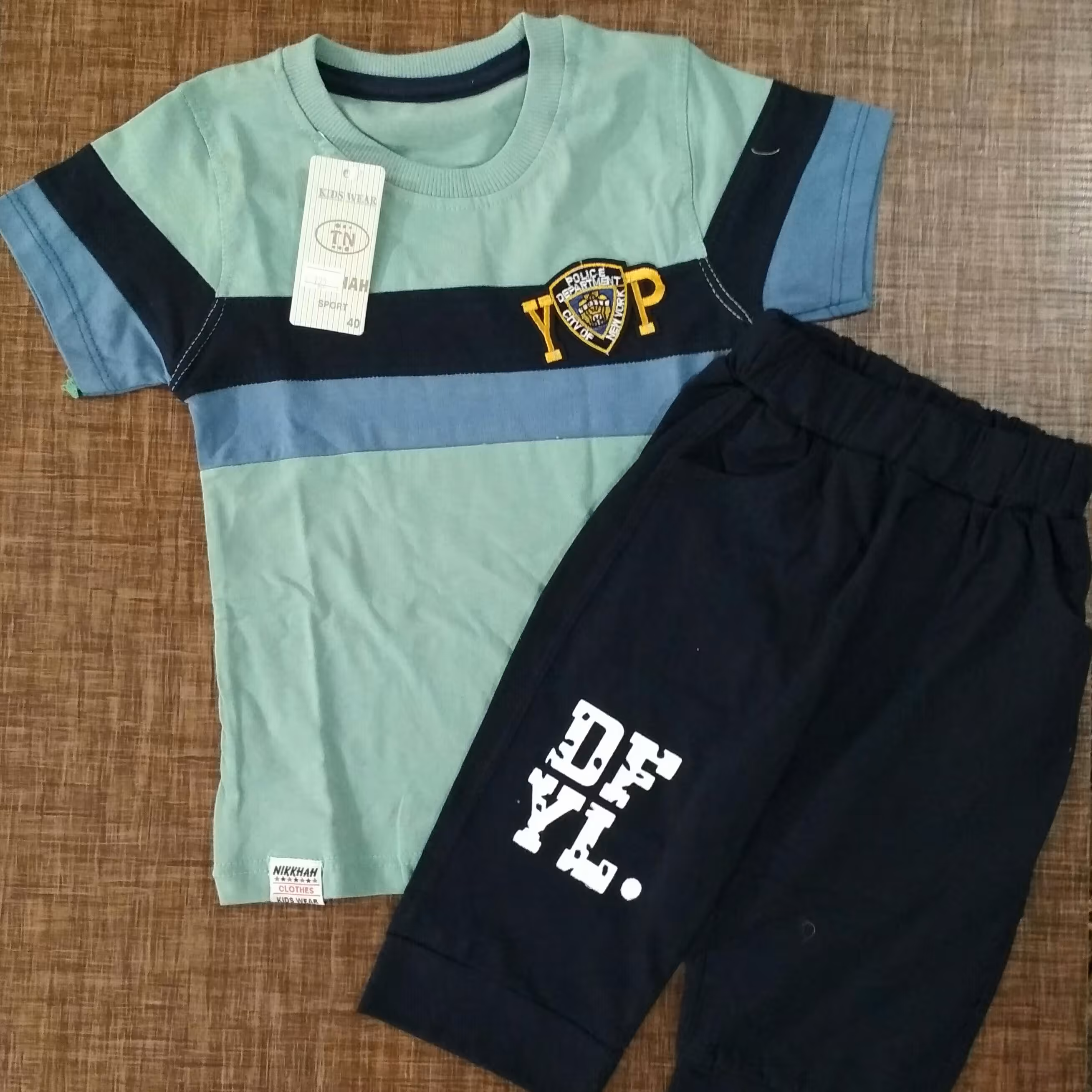 تیشرت شلوارک پسرانه پنبه